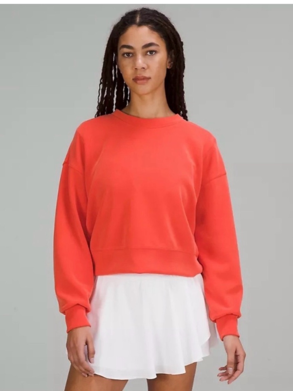 Lululemon Orange softstreme perfectly oversized sweatshirt